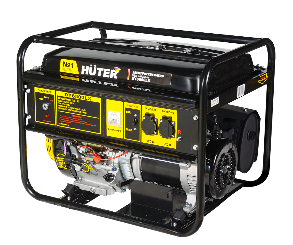 Портативный бензогенератор Huter DY6500LX