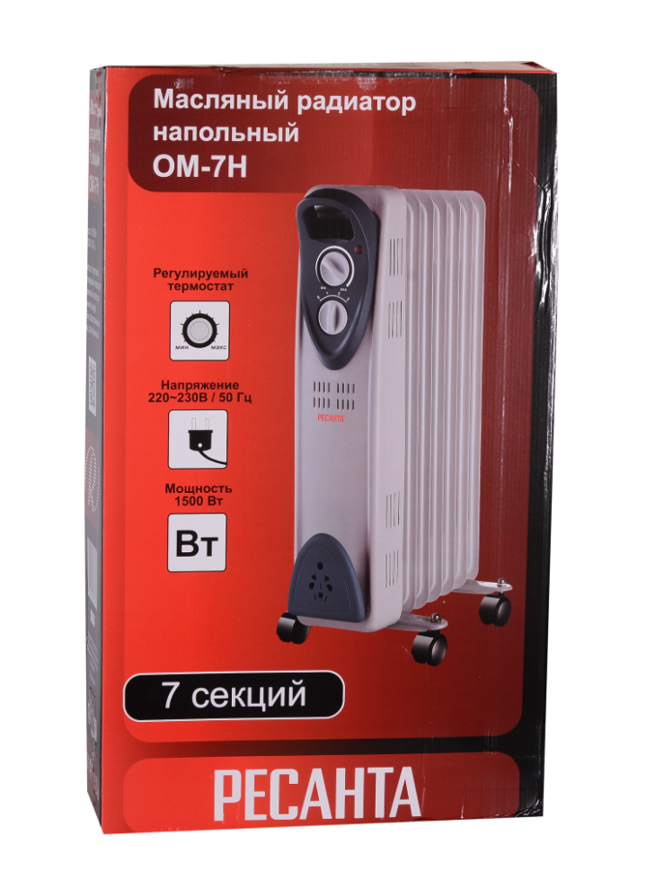Масляный радиатор РЕСАНТА ОМ-7Н 
