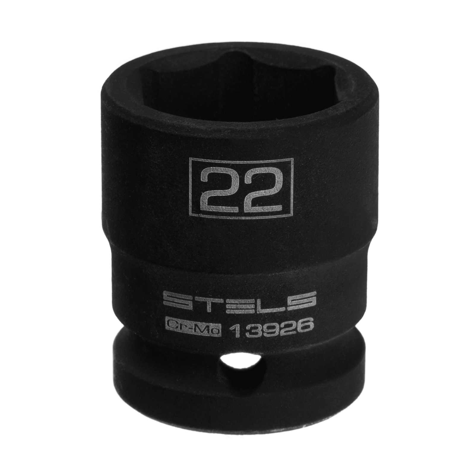 Головка ударная шестигранная, 22 мм, 1/2, CrMo Stels 