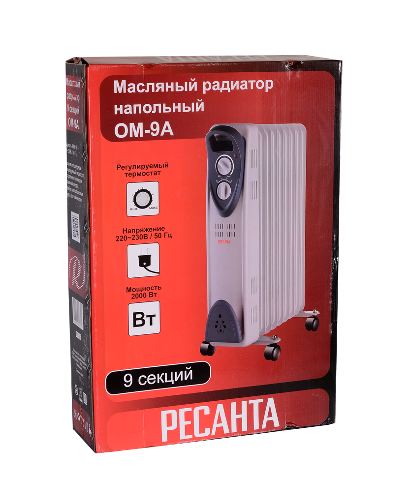 Масляный радиатор РЕСАНТА ОМ-9А 