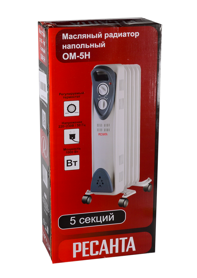 Масляный радиатор РЕСАНТА ОМ-5Н 