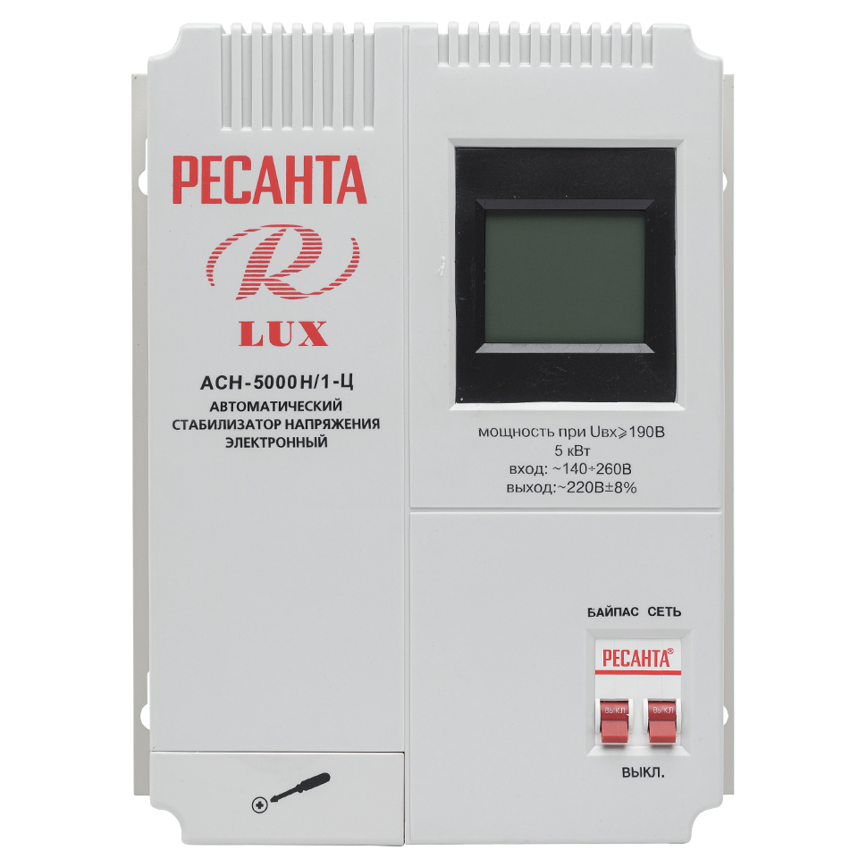 Стабилизатор напряжения серии LUX Ресанта АСН-5000Н/1-Ц 