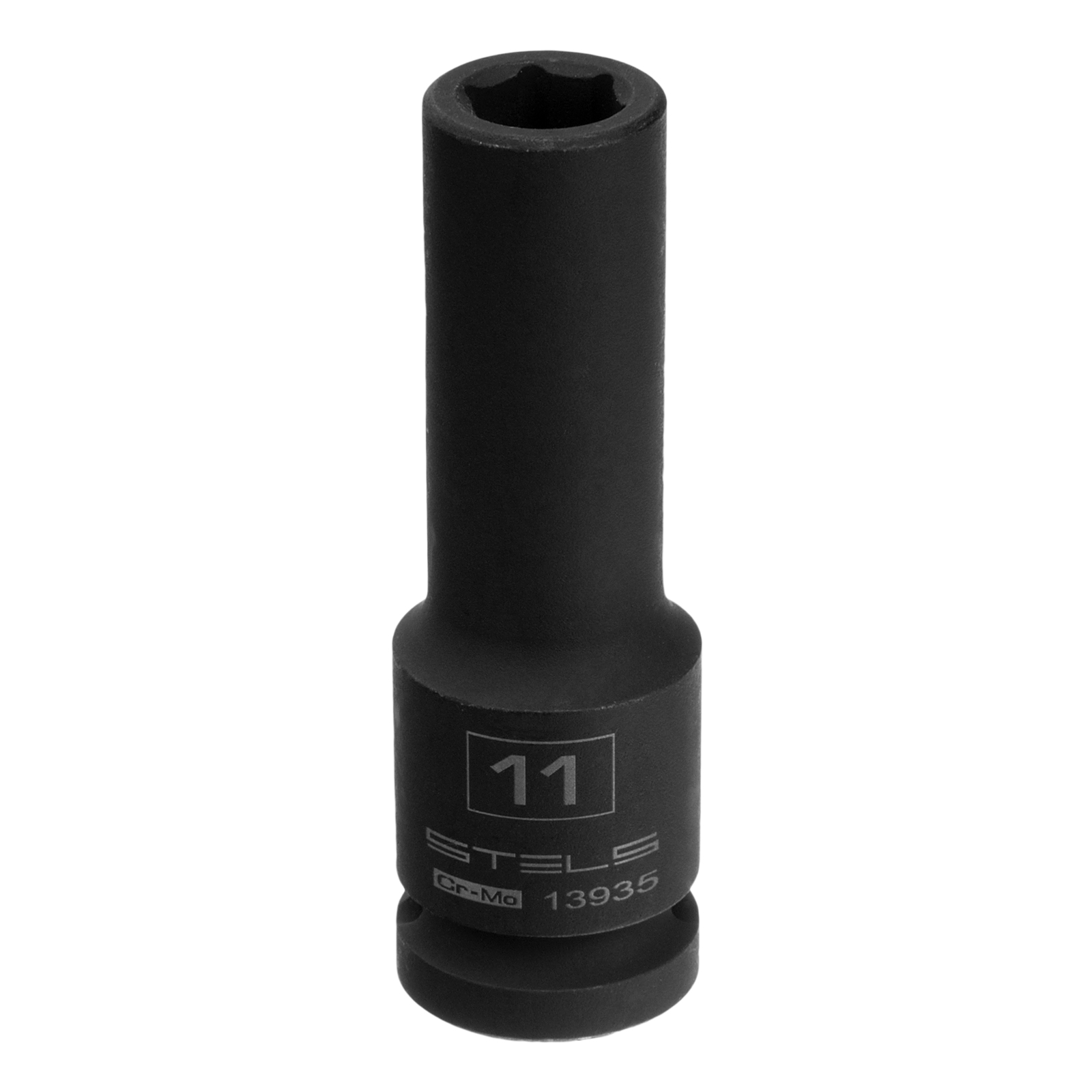 Головка ударная удлиненная шестигранная, 11 мм, 1/2, CrMo Stels 