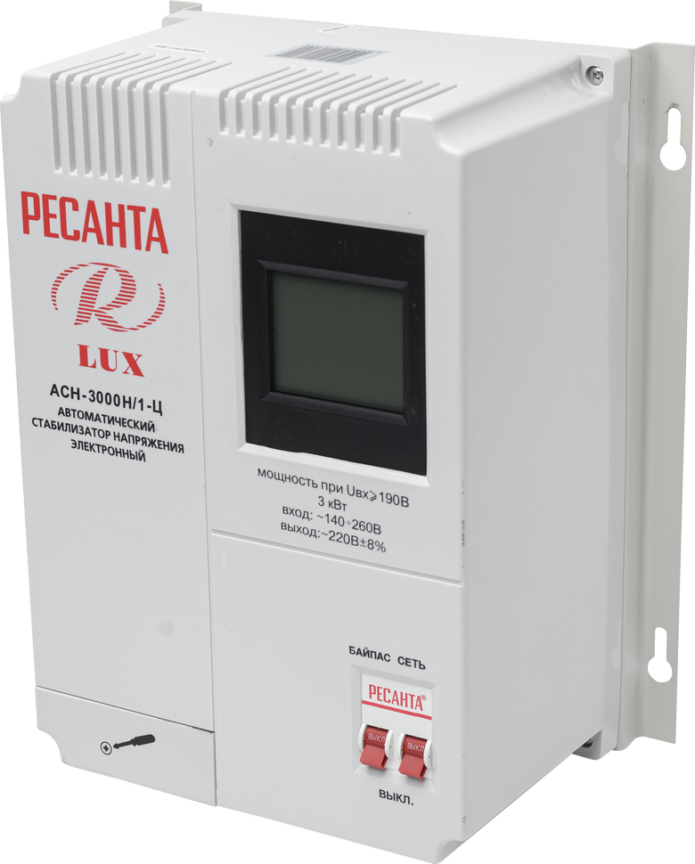 Стабилизатор напряжения серии LUX Ресанта АСН-3000Н/1-Ц 