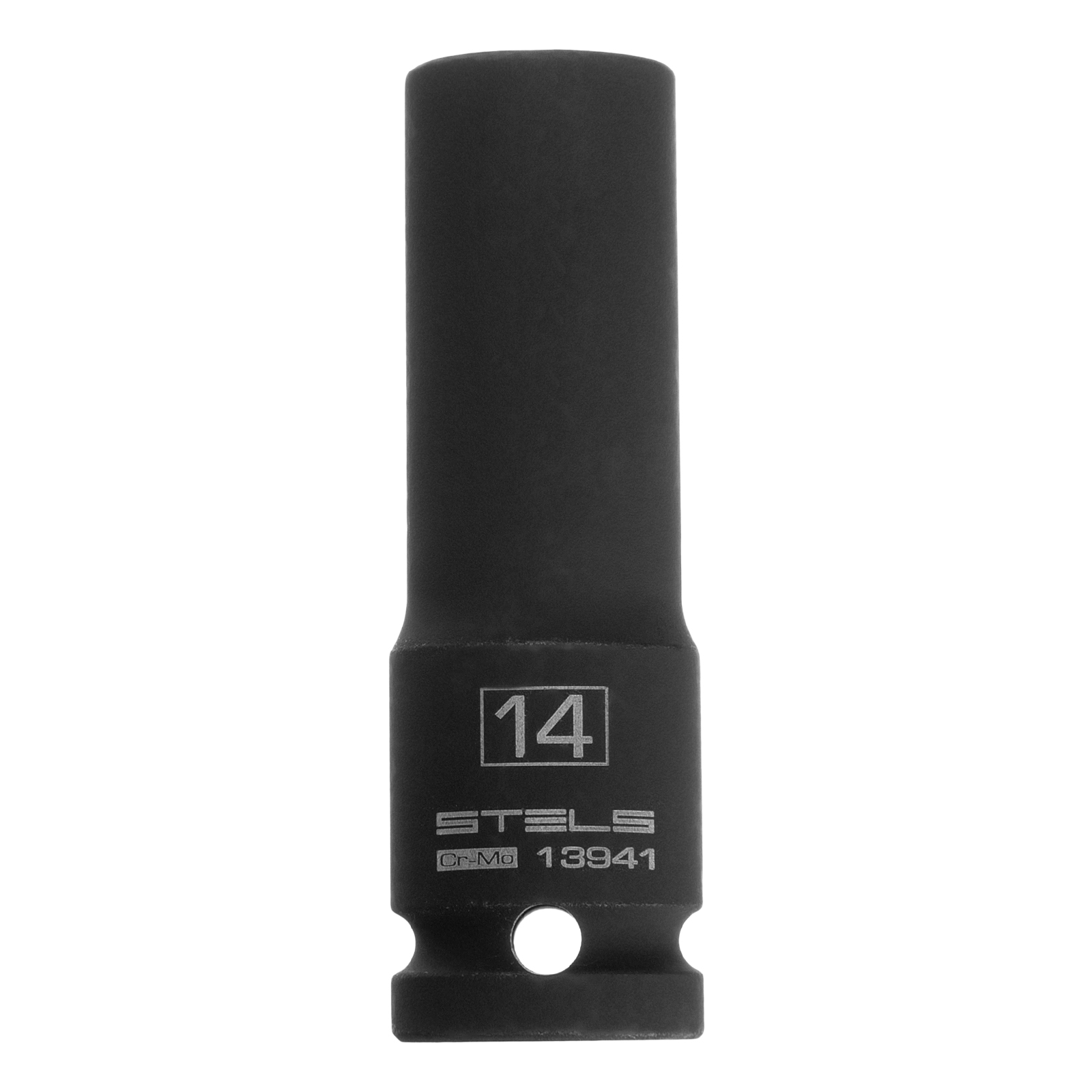 Головка ударная удлиненная шестигранная, 14 мм, 1/2, CrMo Stels 