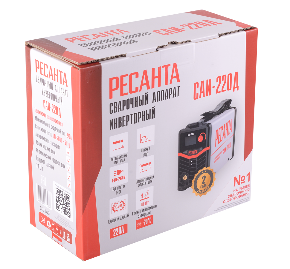 Сварочный аппарат инверторный Ресанта САИ-220Д 