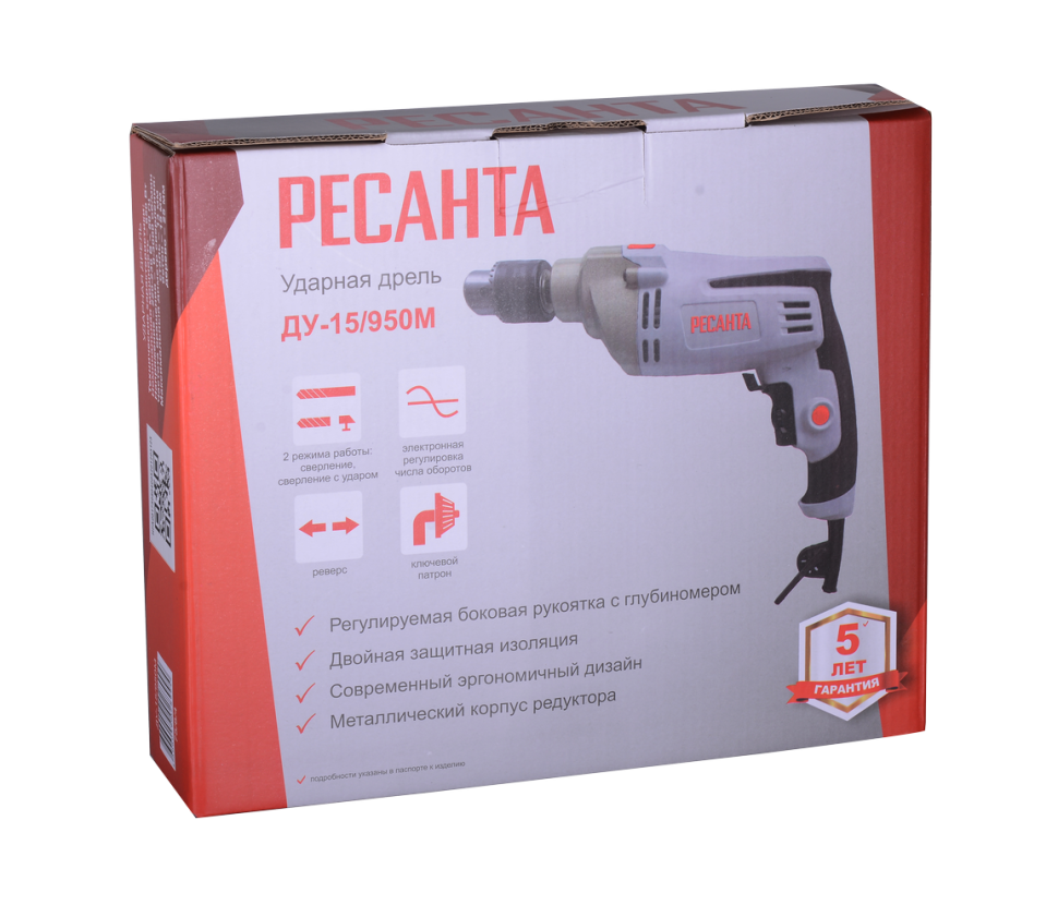 Дрель ударная Ресанта ДУ-15/950М 