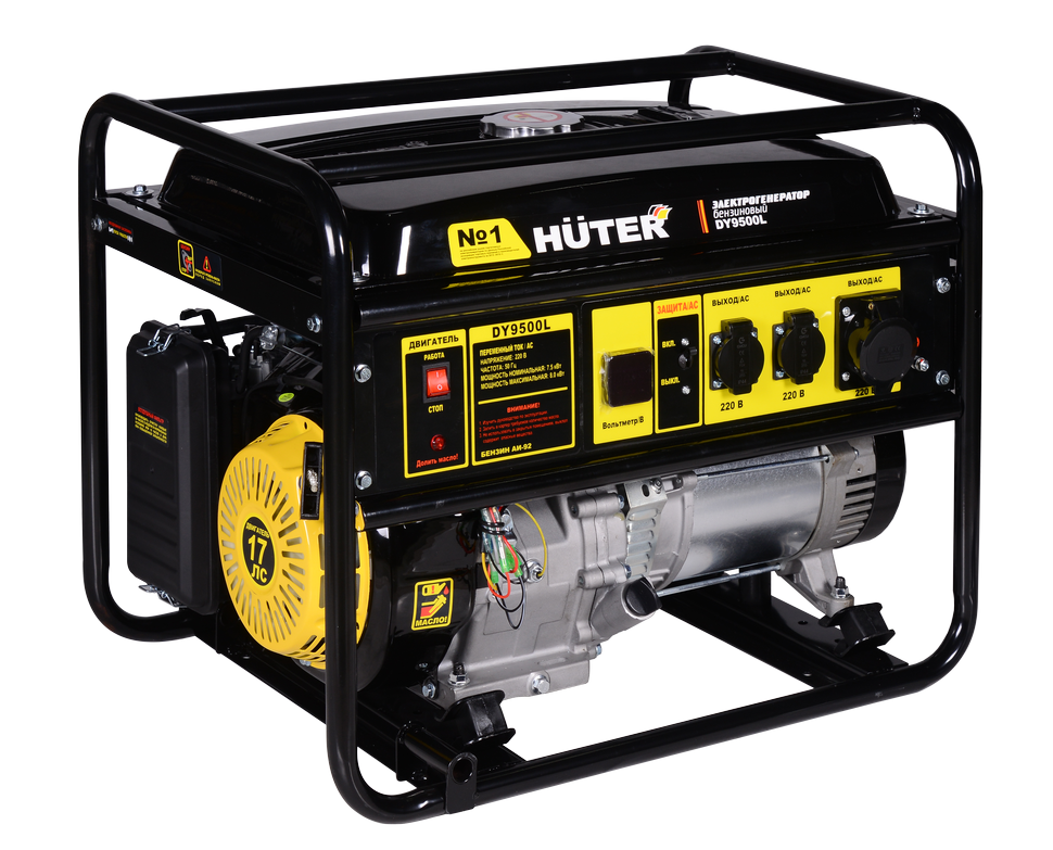 Портативный бензогенератор Huter DY9500L 