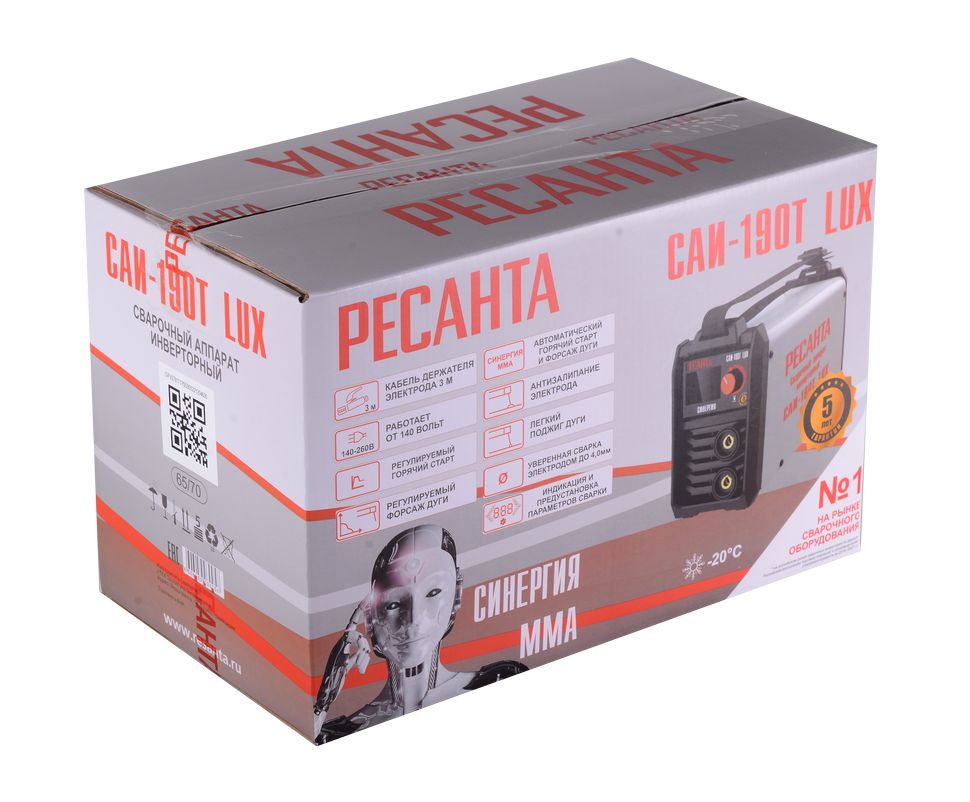 Сварочный аппарат инверторный Ресанта САИ-190Т LUX 