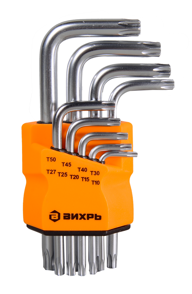 Набор ключей имбусовых Вихрь Torx , 9 шт, T10-T50 