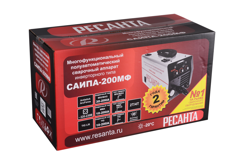 Сварочный полуавтомат многофункциональный Ресанта САИПА-200МФ (MIG/MAG/TIG) 