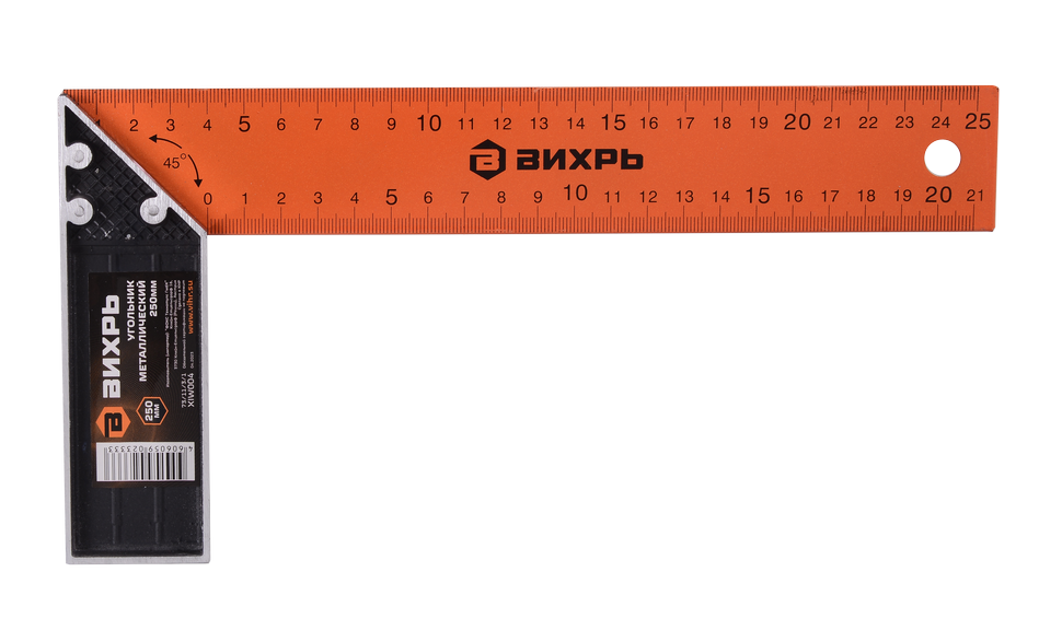 Угольник металлический ВИХРЬ 250 мм 