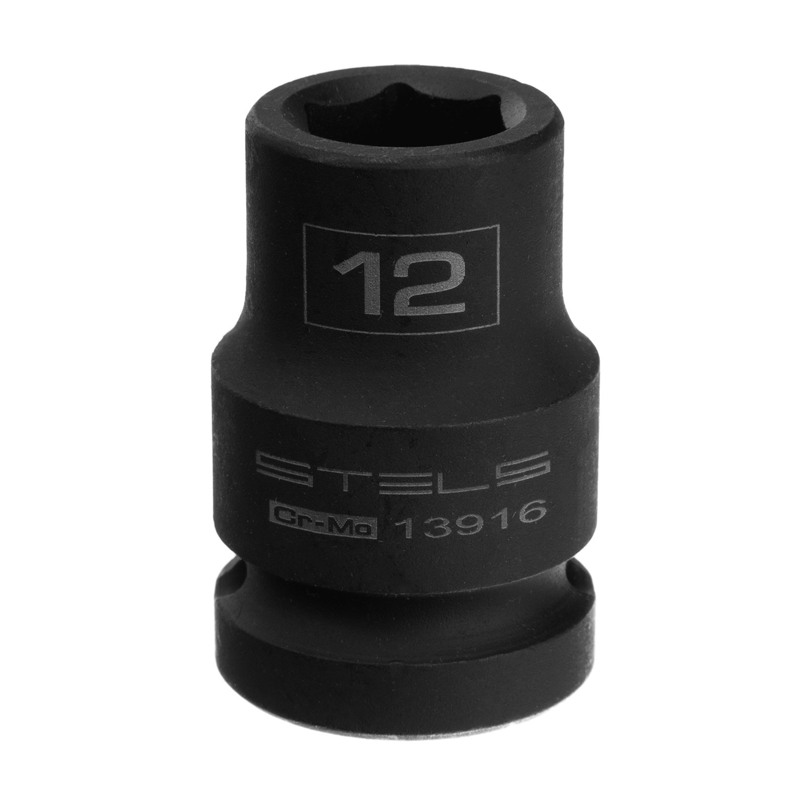 Головка ударная шестигранная, 12 мм, 1/2, CrMo Stels 