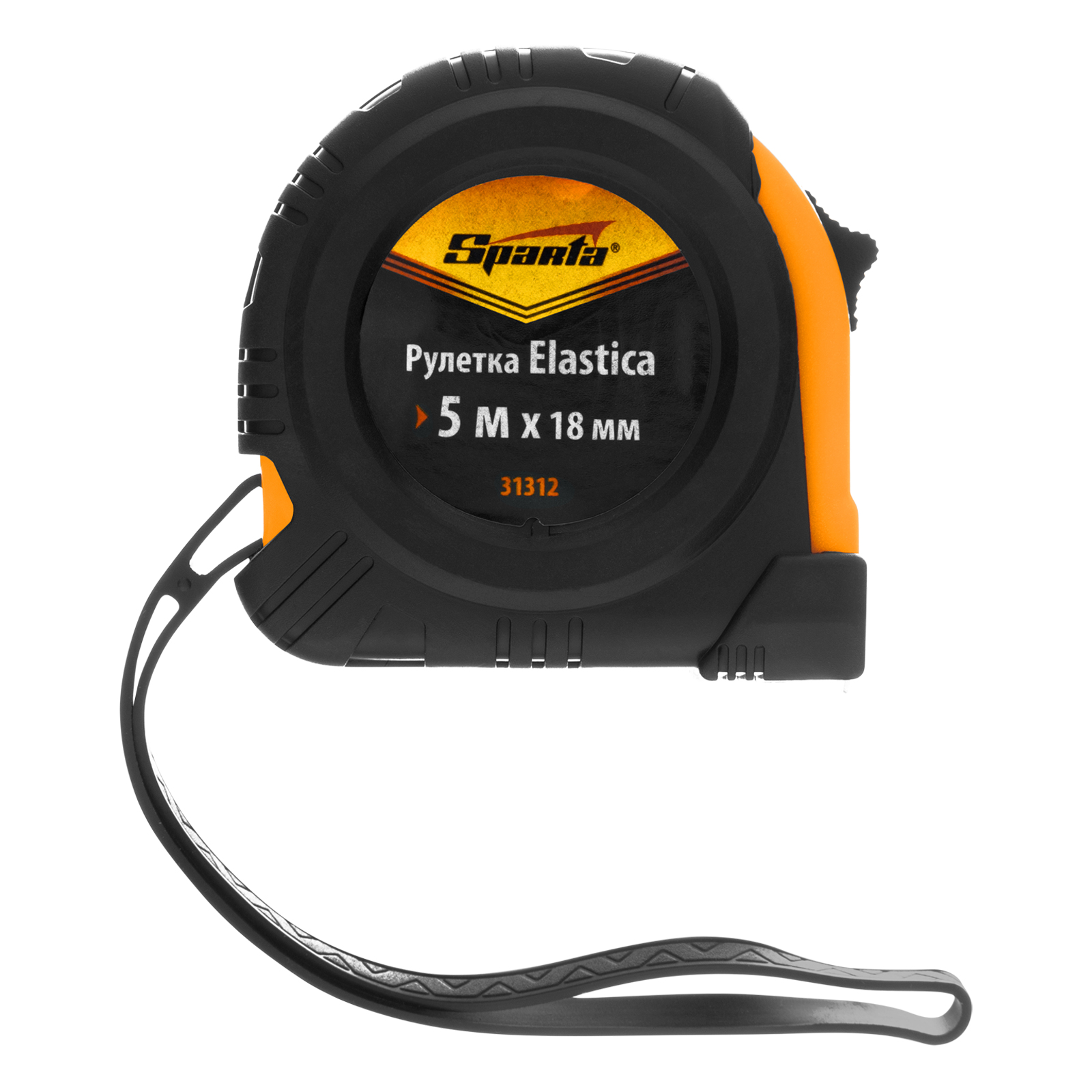 Рулетка Elastica,5 м х 18 мм,обрезиненный корпус Sparta 